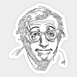 Woody Allen, line art Sticker